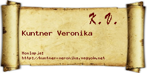 Kuntner Veronika névjegykártya